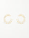 Golden Crescent CZ Sterling Silver Studs with Gold Plating